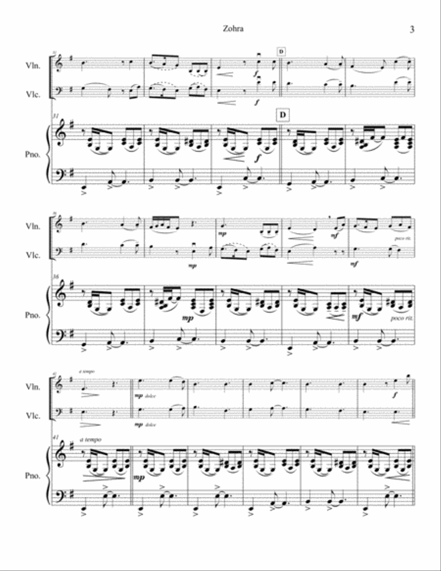 Folk Odyssey for Piano Trio Piano Trio scores gallery preview page 4