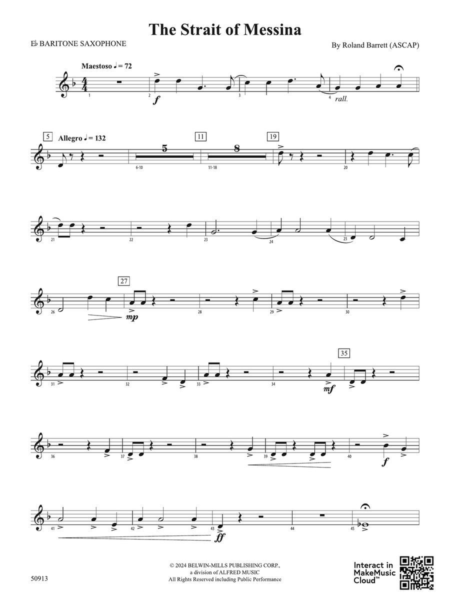 The Strait of Messina: E-flat Baritone Saxophone