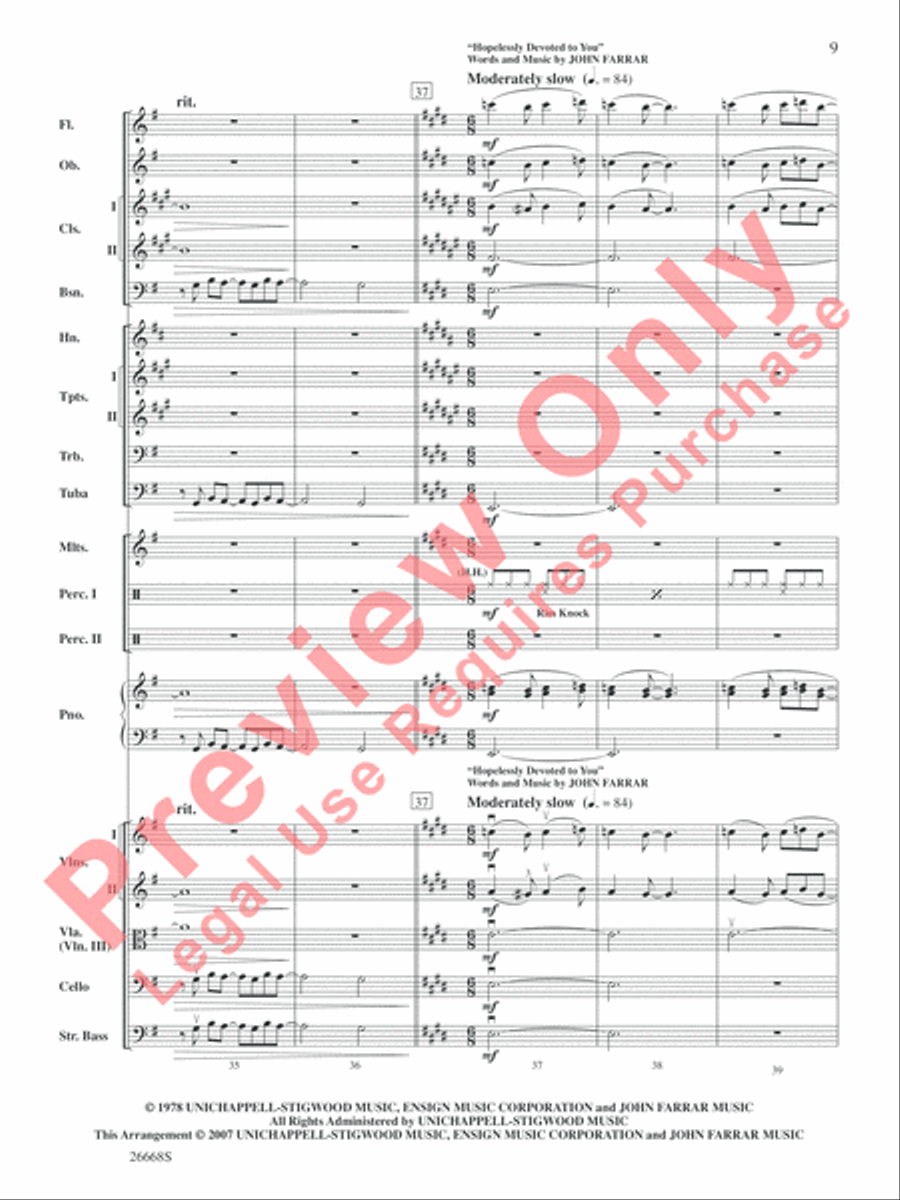 Grease Grease Full Orchestra scores gallery preview page 10