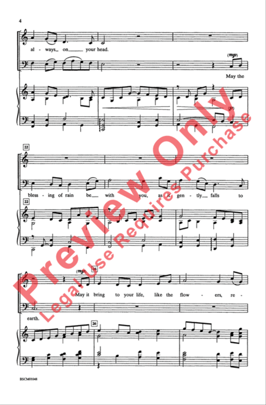 A Celtic Blessing 4-Part scores gallery preview page 4