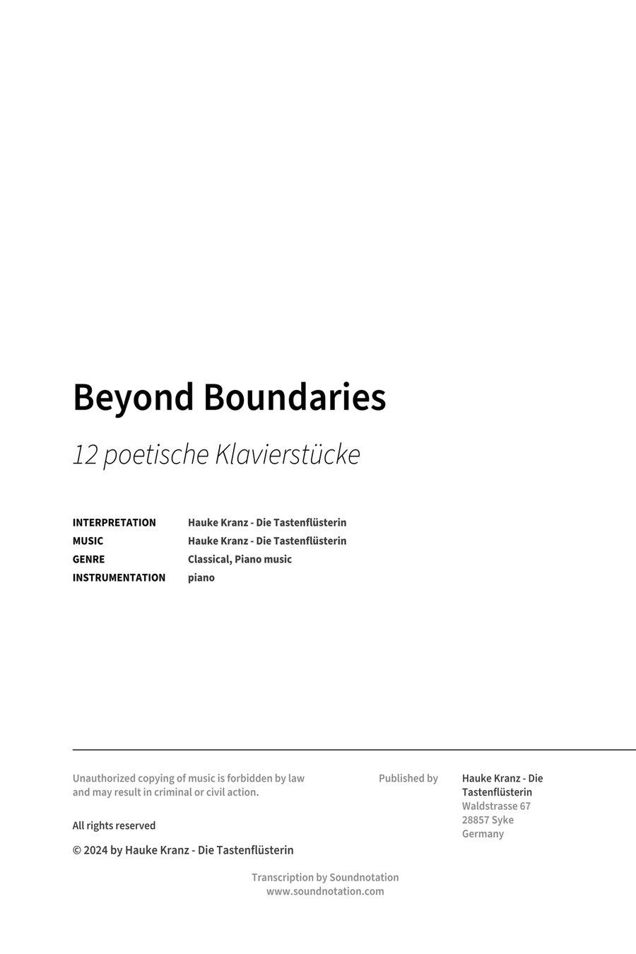 Beyond Boundaries Beyond Boundaries Piano Solo scores gallery preview page 2