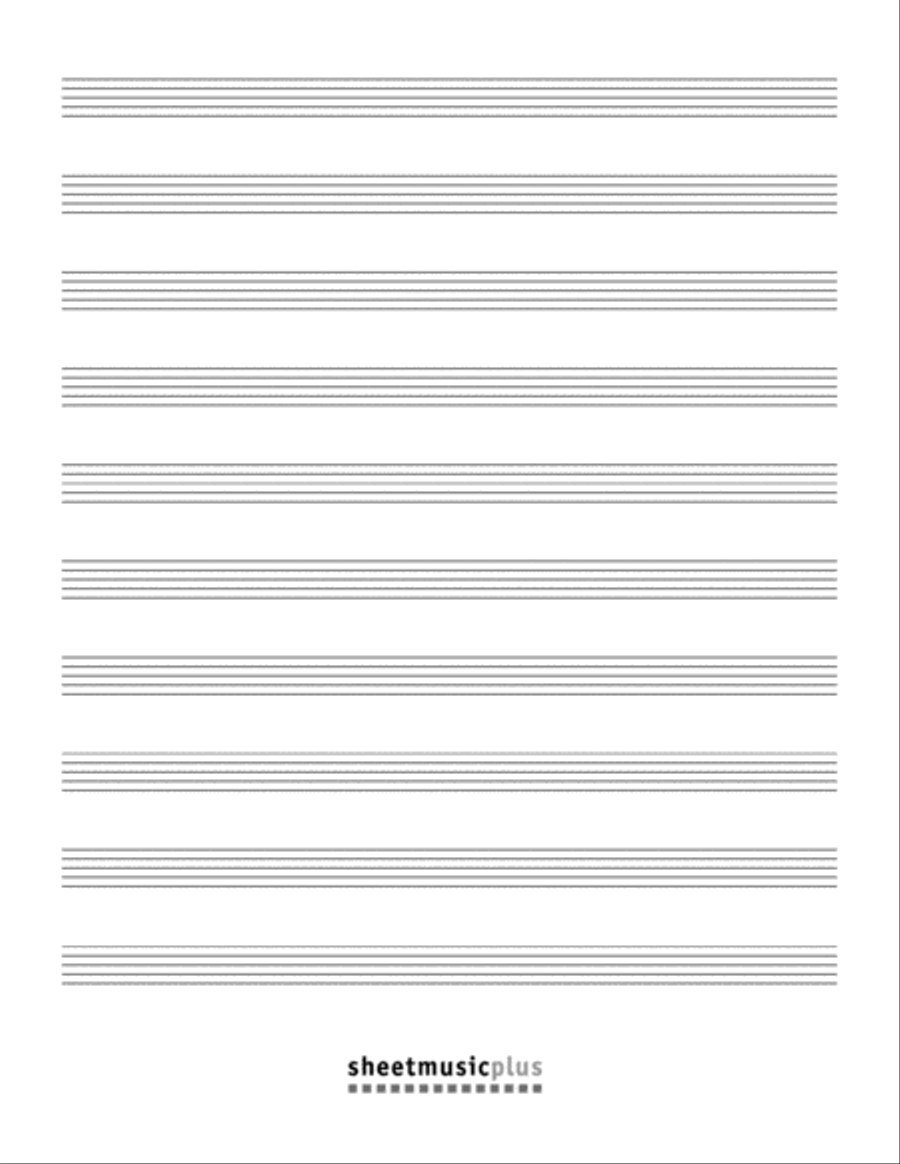 10-Staff Manuscript Paper (Blank) Staff Paper scores gallery preview page 4