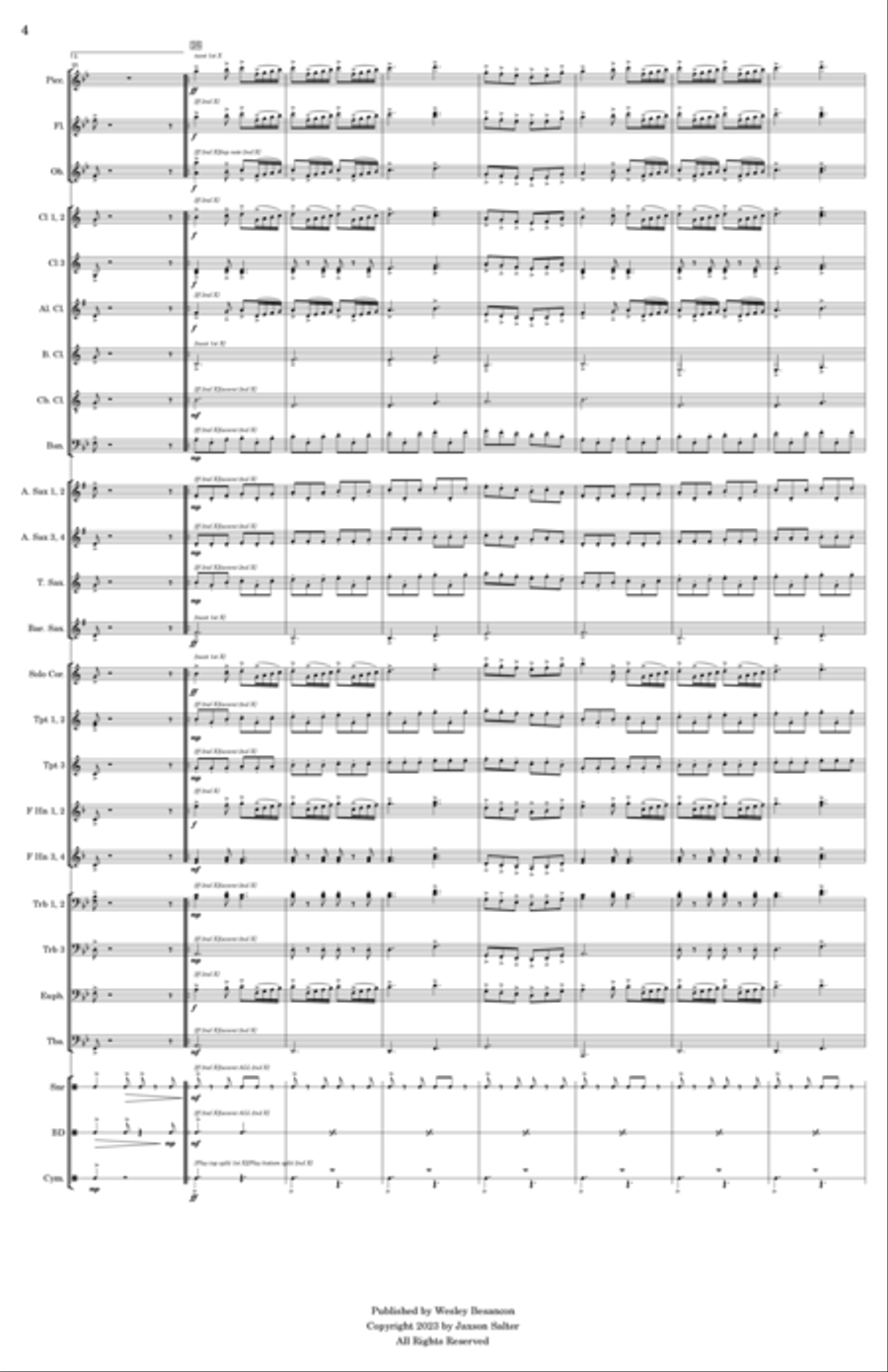 A Sailor's March - Score Only Concert Band scores gallery preview page 4