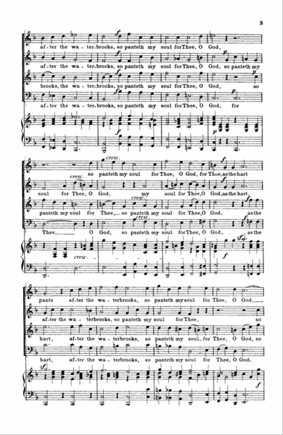 As the Hart Pants (Psalm 42) 4-Part scores gallery preview page 4