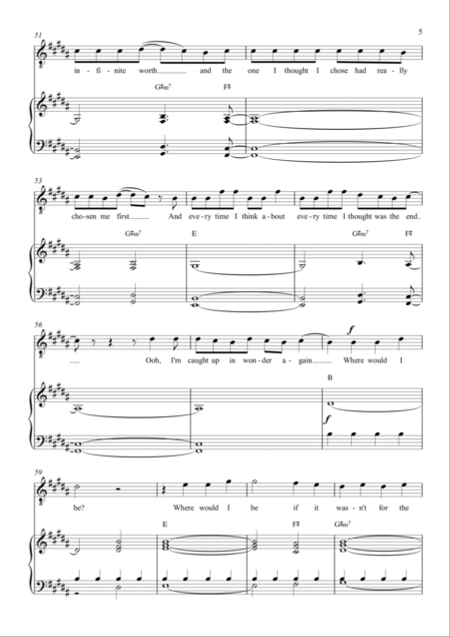 For The Love Of God Piano, Vocal, Guitar scores gallery preview page 5