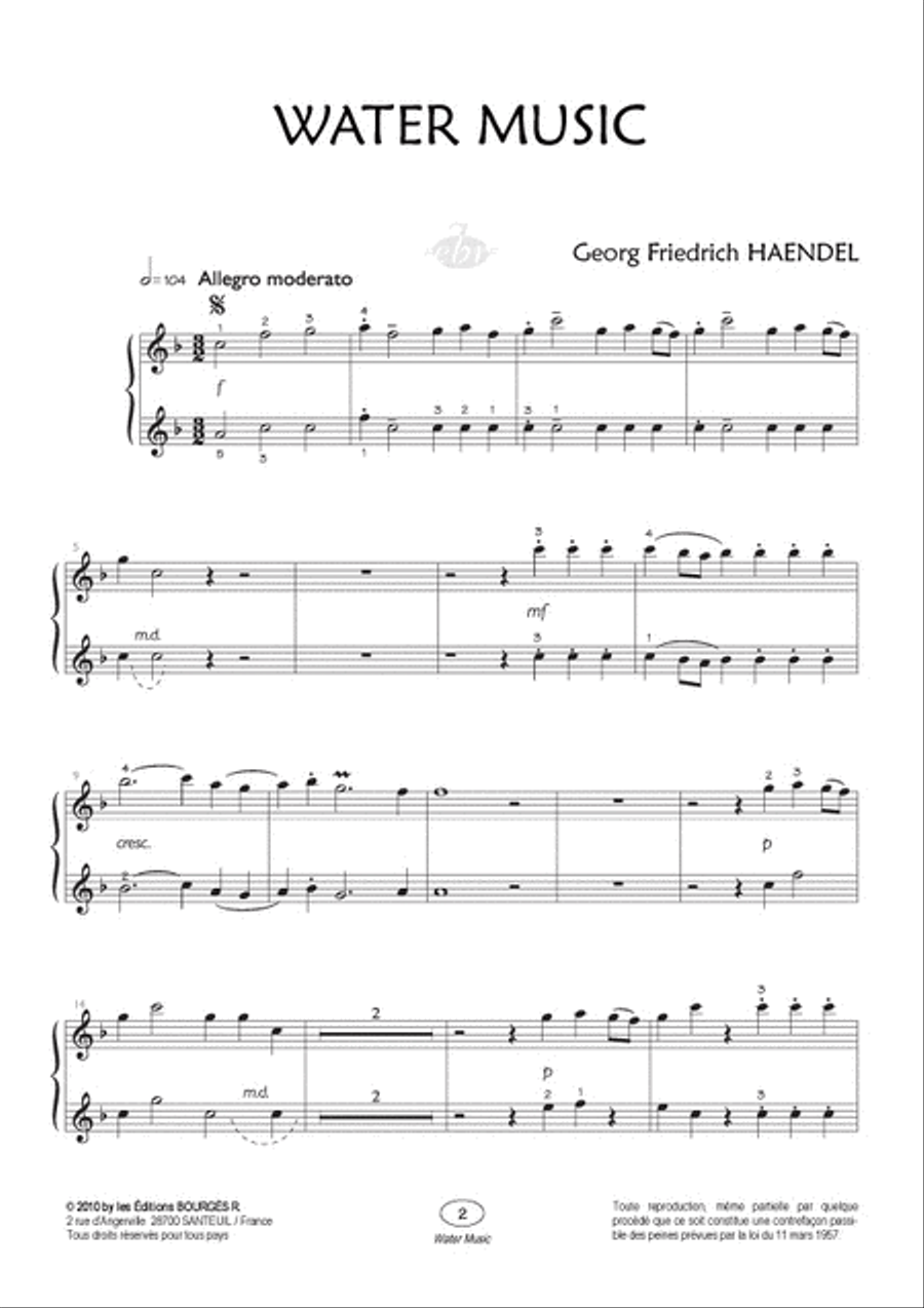 Water Music (Collection Anacrouse) Piano Duet scores gallery preview page 3