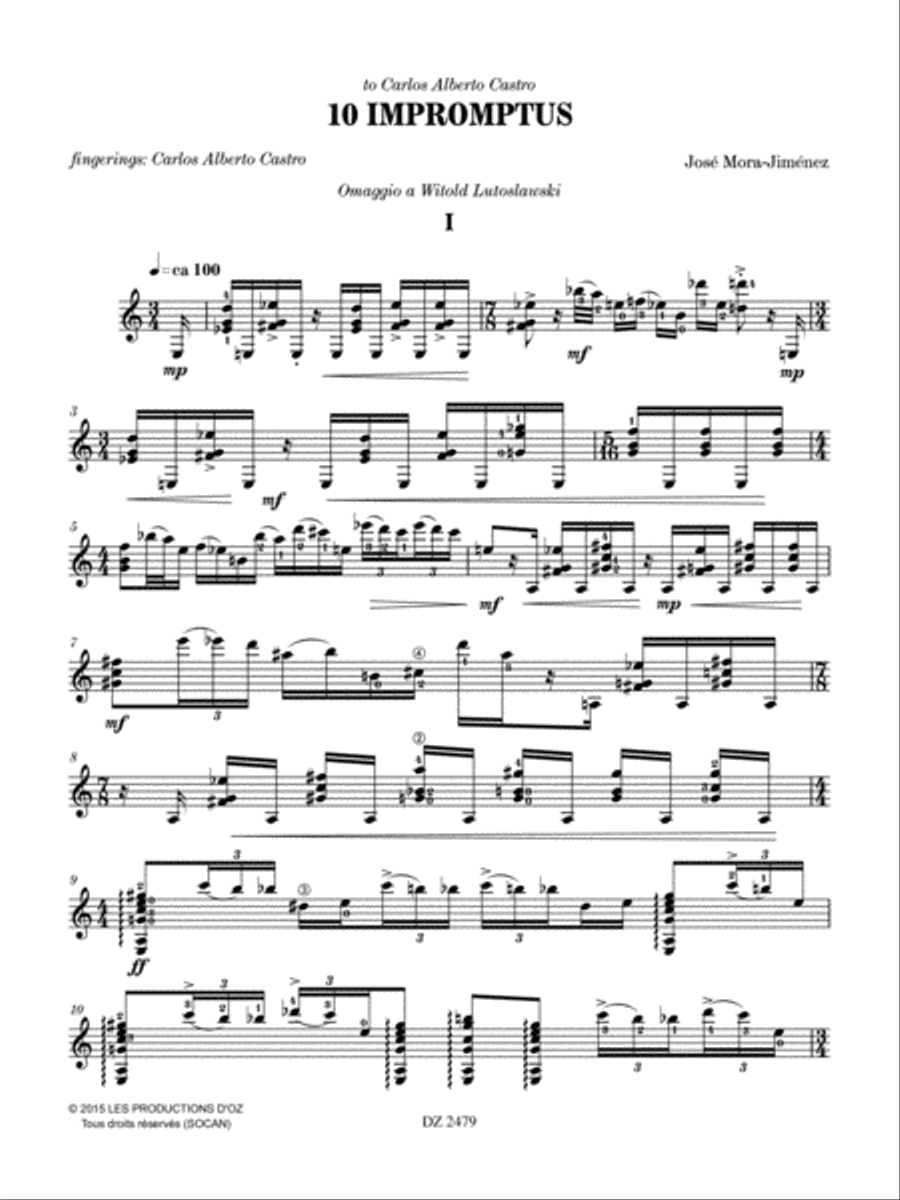 10 Impromptus Classical Guitar scores gallery preview page 5