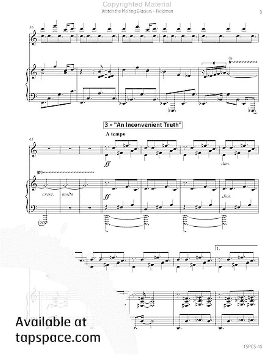 Watch the Melting Glaciers Piano Accompaniment scores gallery preview page 10
