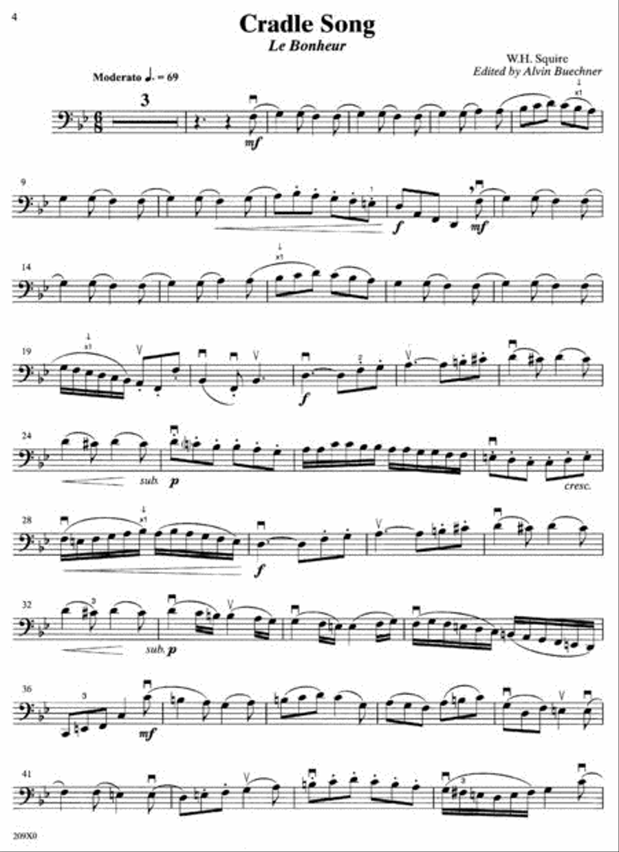 Solos for Young Cellists Cello Part and Piano Acc., Volume 2 Piano Accompaniment scores gallery preview page 3