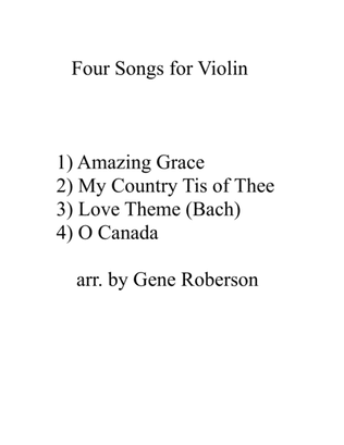 Four Songs for Violin Easy