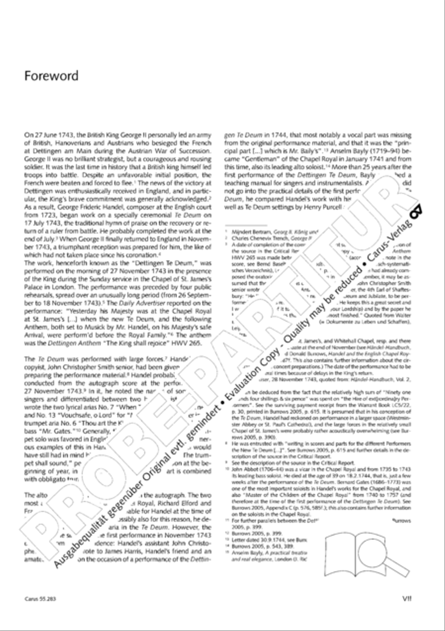 Te Deum for the Victory of Dettingen SSATB scores gallery preview page 8