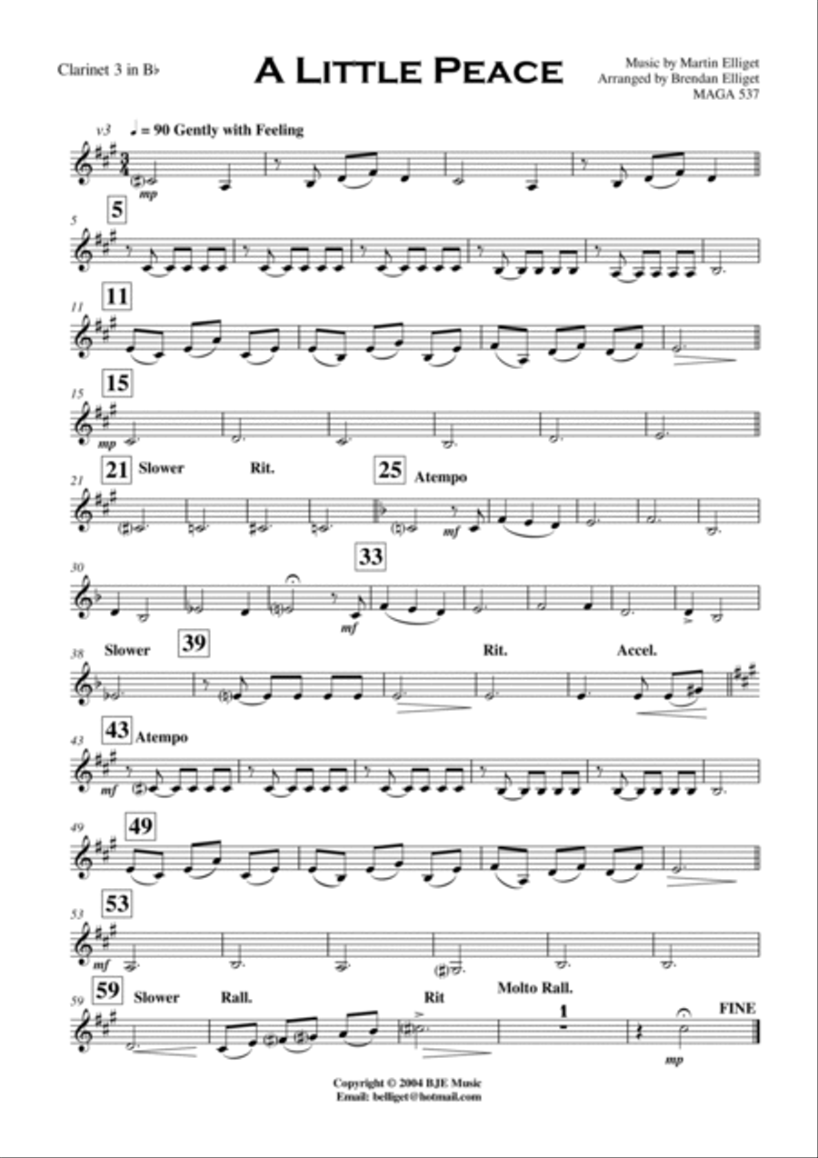 A Little Peace - Concert Band Concert Band scores gallery preview page 6