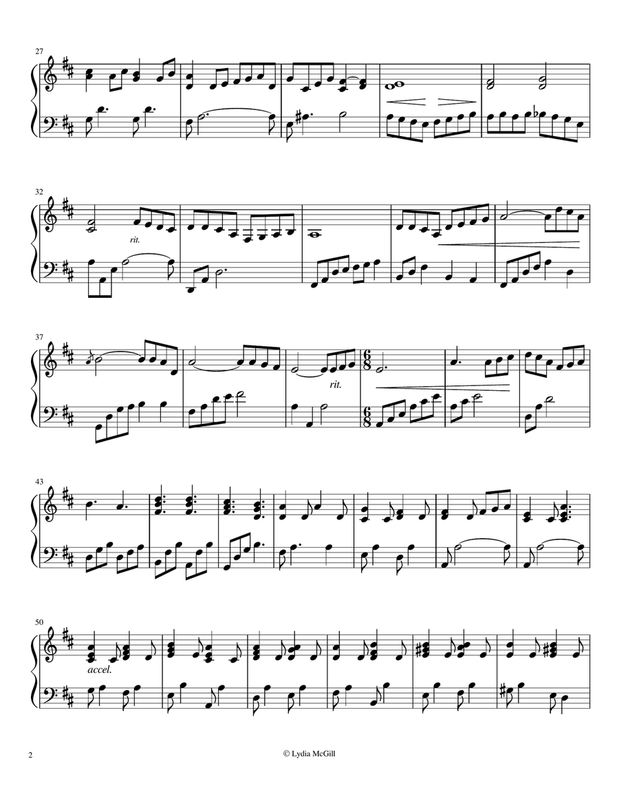 Lord I Would Follow Thee Piano Solo scores gallery preview page 2