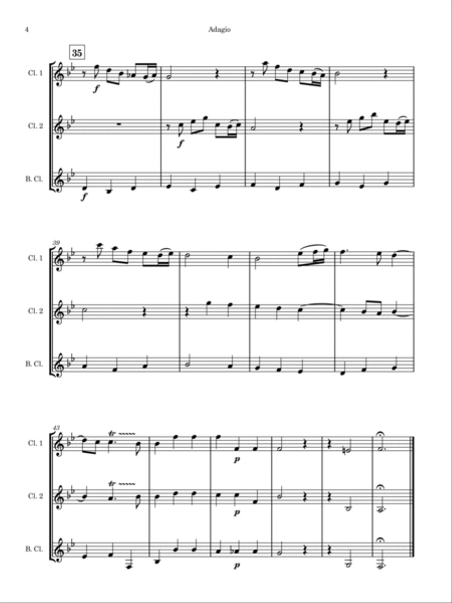 Trio Sonata IX Clarinet Trio scores gallery preview page 4
