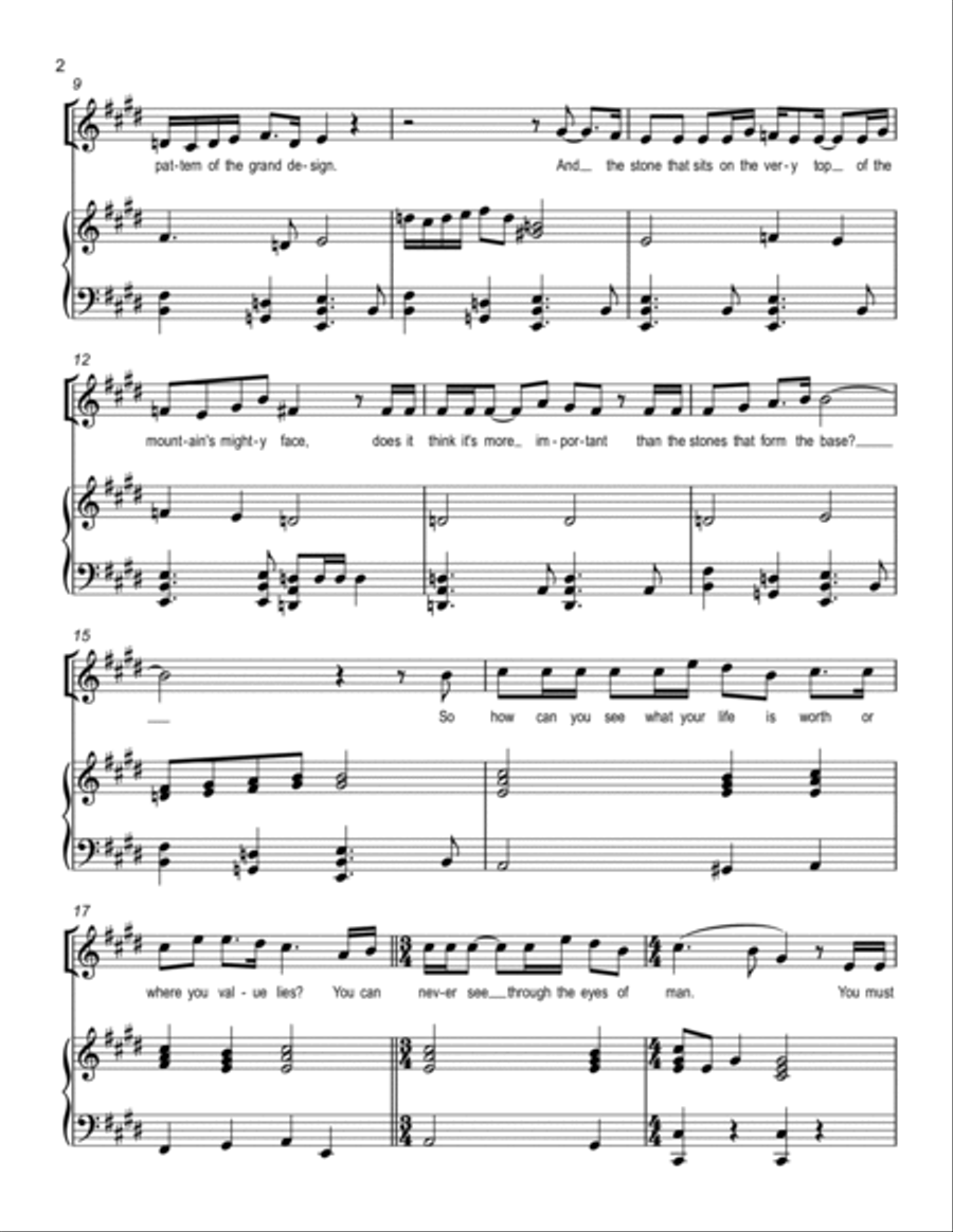 Through Heaven's Eyes Choir scores gallery preview page 2