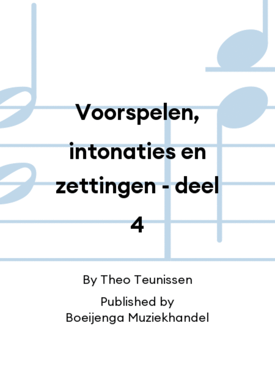 Voorspelen, intonaties en zettingen - deel 4 Organ scores gallery preview page 1