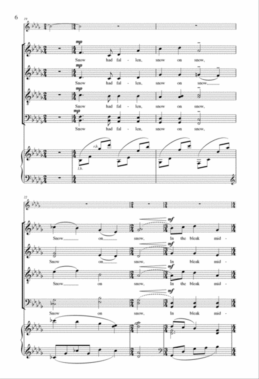 In The Bleak Midwinter In The Bleak Midwinter 4-Part scores gallery preview page 4