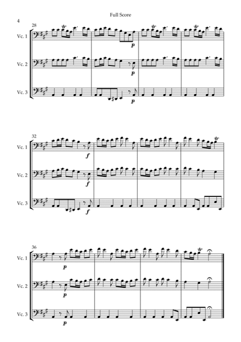Spring (from Four Seasons of Antonio Vivaldi) for Cello Trio image number null