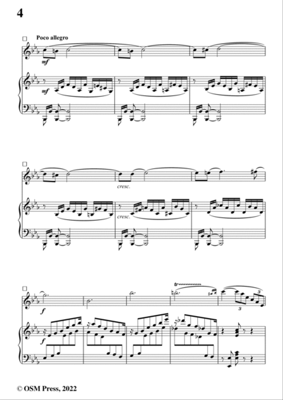 Saint-Saëns-Oboe Sonata,Op.166,for Oboe and Piano Piano scores gallery preview page 6