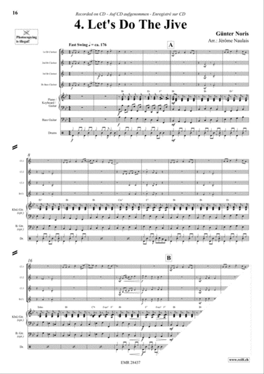Let's Dance Volume 3 Let's Dance Volume 3 Clarinet Quartet scores gallery preview page 6