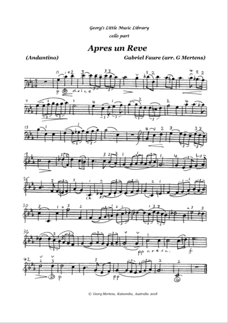 The 3 Cello Pieces from the Royal Wedding arr. for Cello & Guitar String Duet scores gallery preview page 6