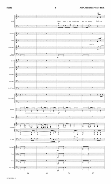 All Creatures Praise Him - Orchestral Score and Parts