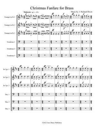 Christmas fanfare For Brass - Score Only
