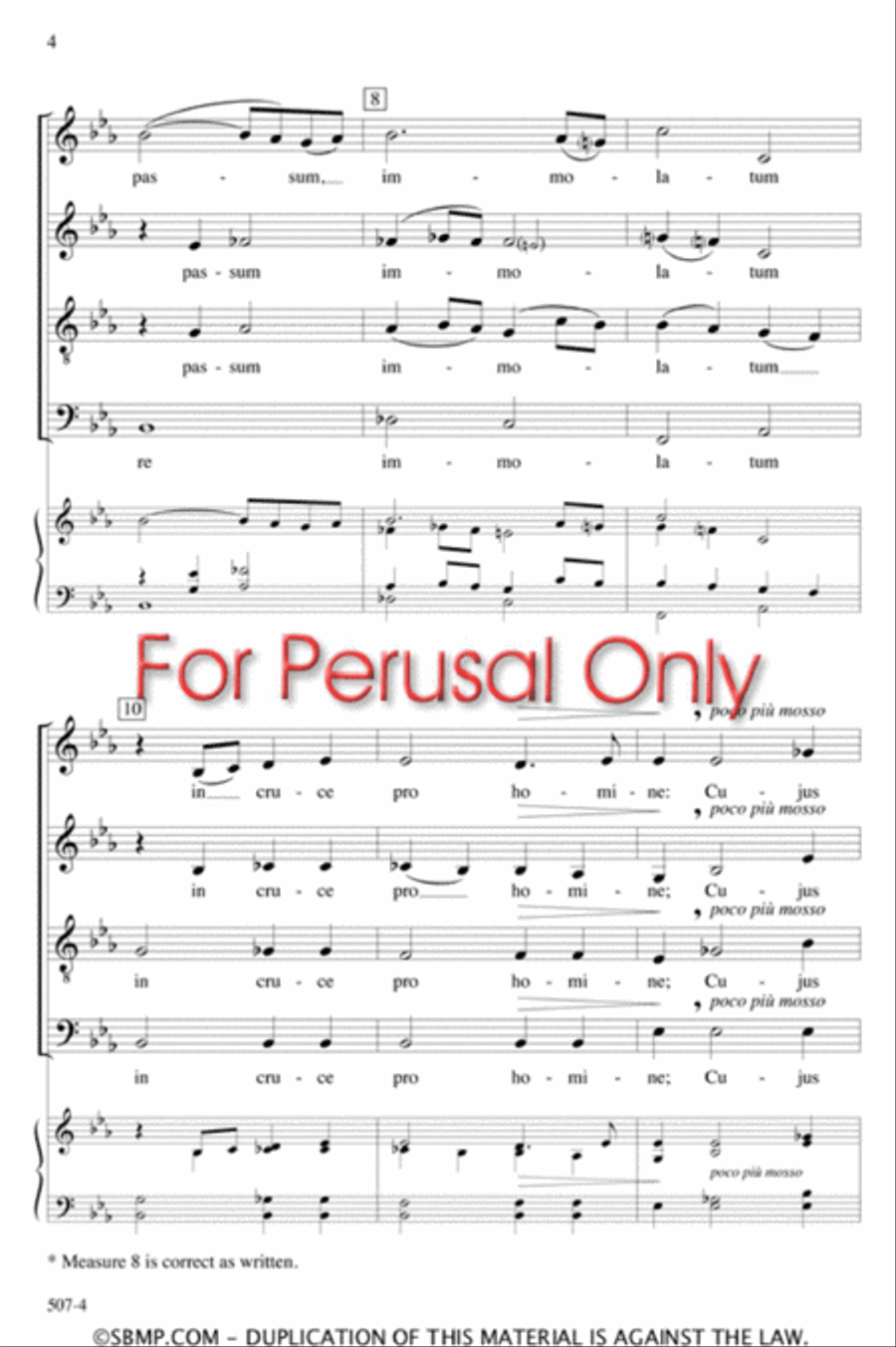 Ave verum Corpus - SATB Octavo 4-Part scores gallery preview page 3