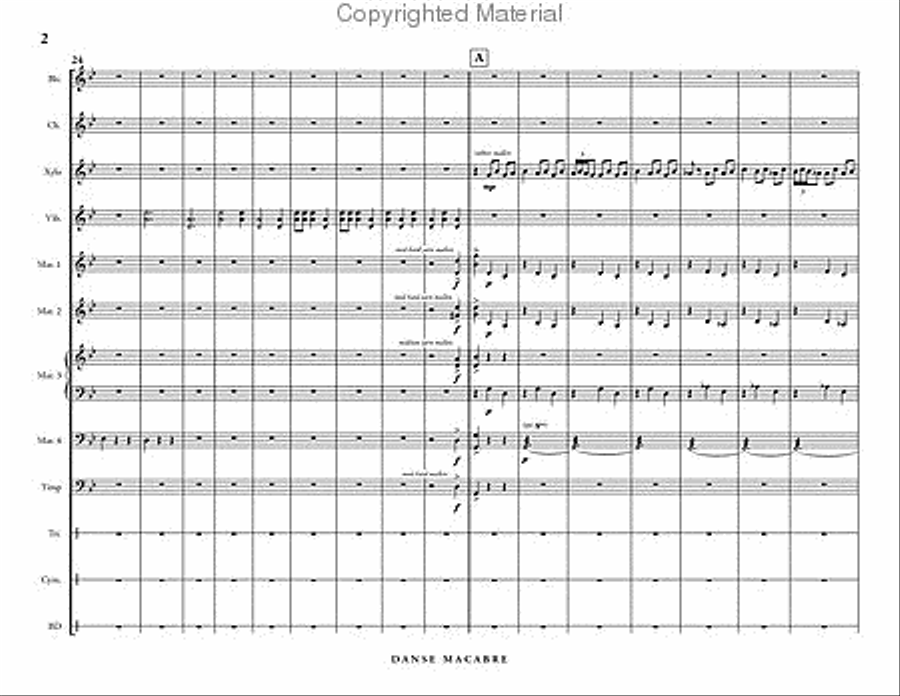 Danse Macabre Percussion Ensemble scores gallery preview page 3