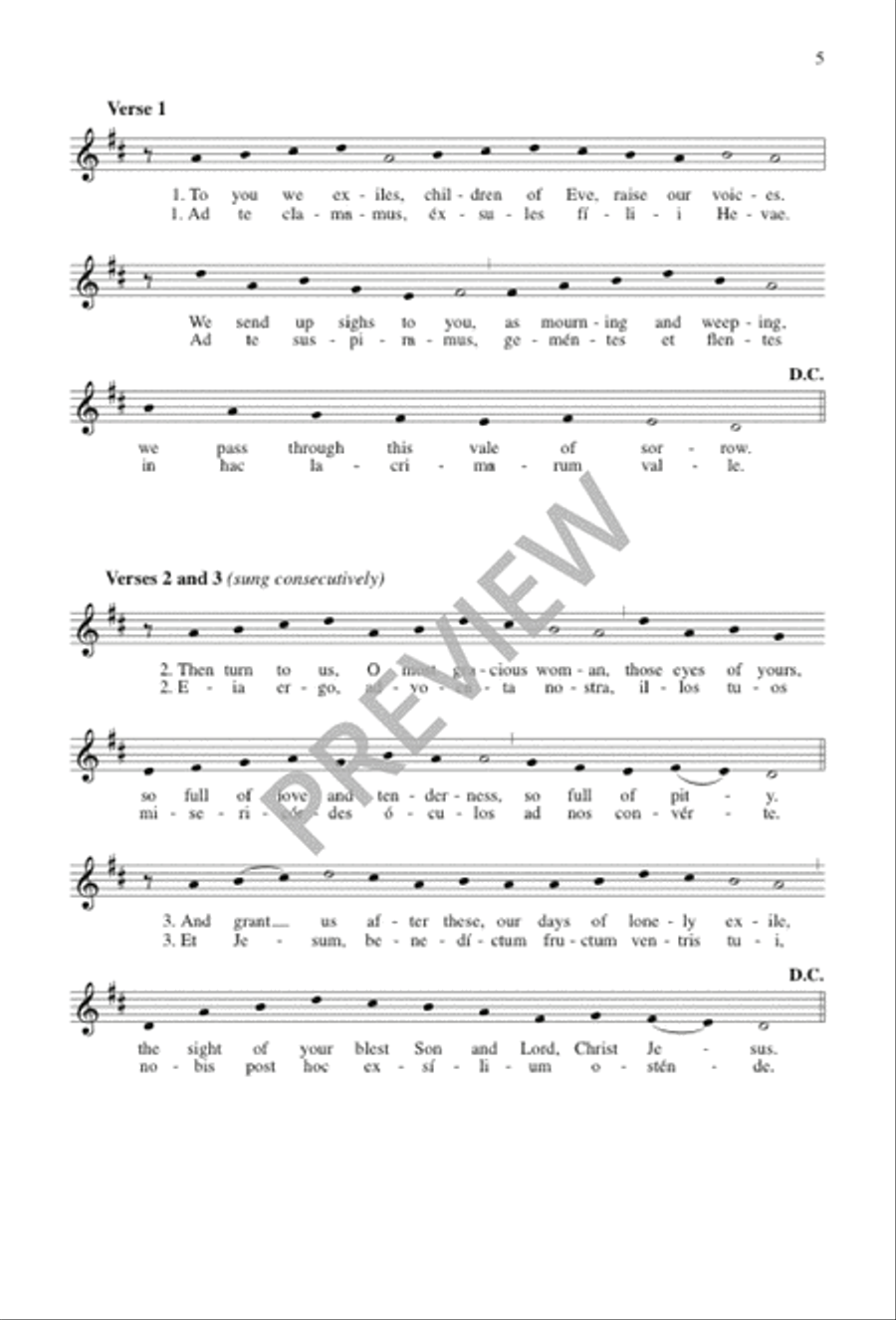 Salve Regina / Hail, Queen of Heaven 4-Part scores gallery preview page 5