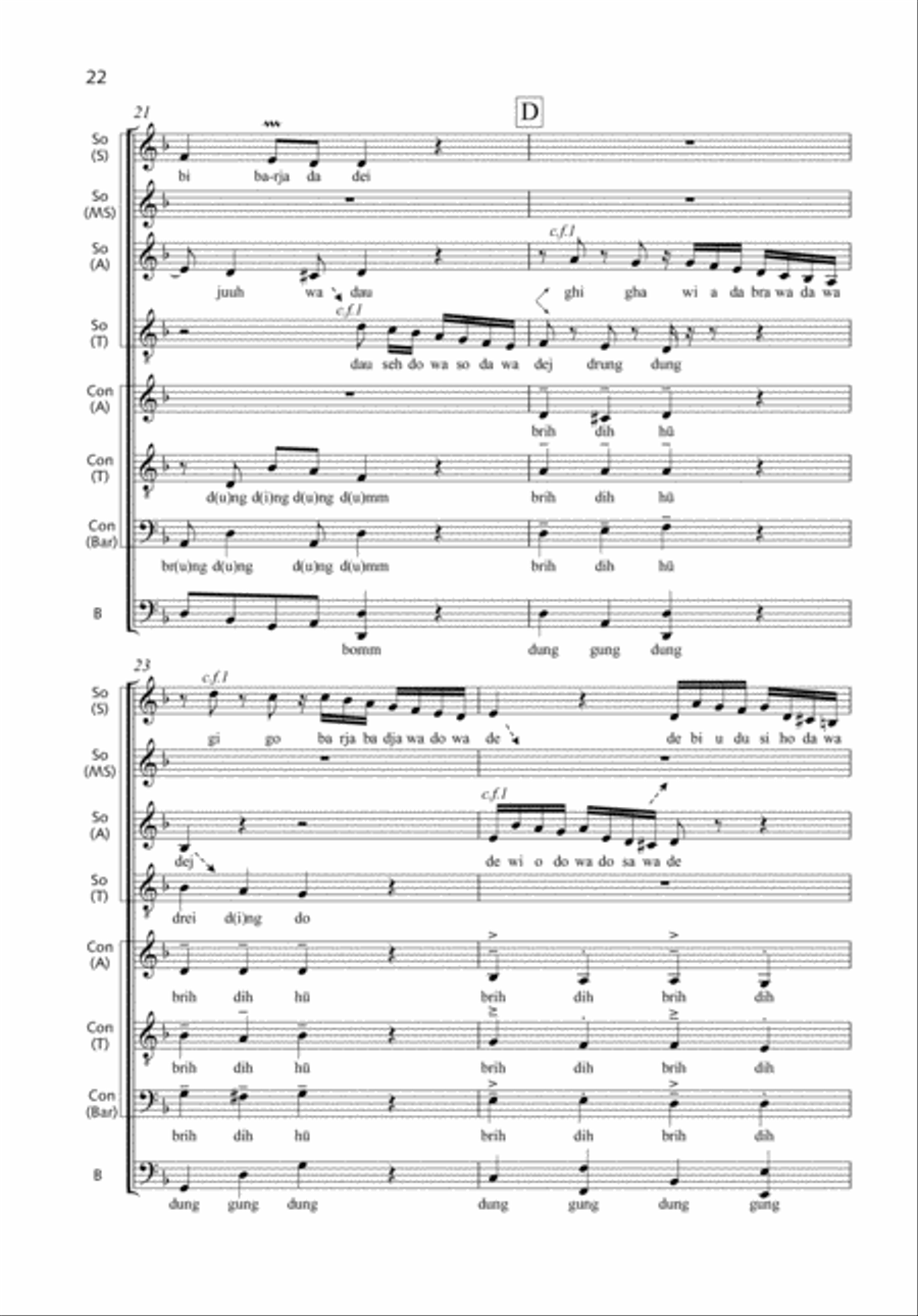 Konzert für 2 Violinen (Vivace) Mixed Choir scores gallery preview page 6