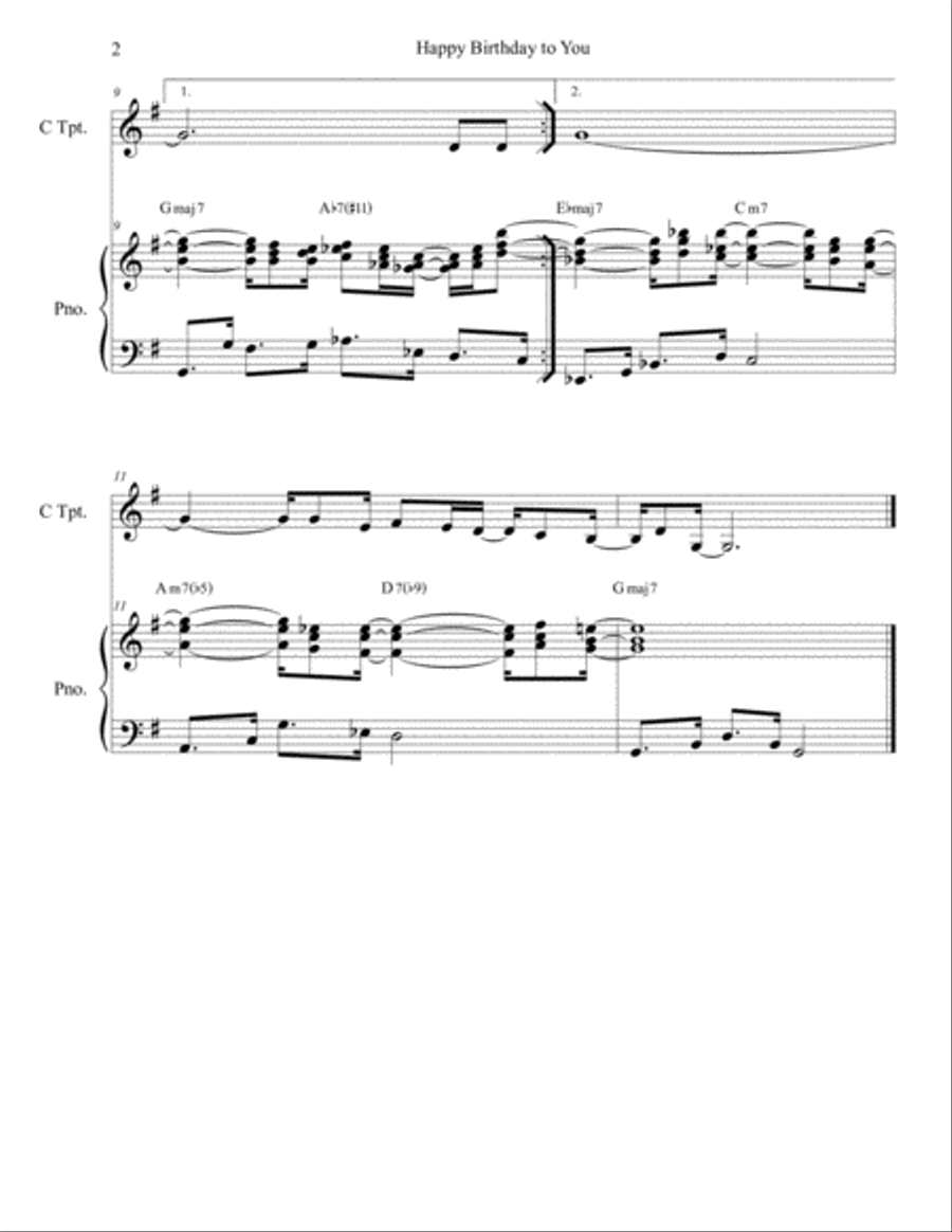 Feliz Navidad And Happy New Year, Too! Trumpet Solo scores gallery preview page 2