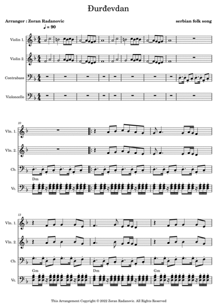 Đurđevdan - Djurdjevdan - Ederlezi - for string quartet image number null