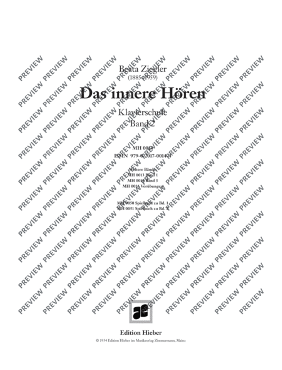 Das innere Hören Das innere Hören Piano Method scores gallery preview page 2