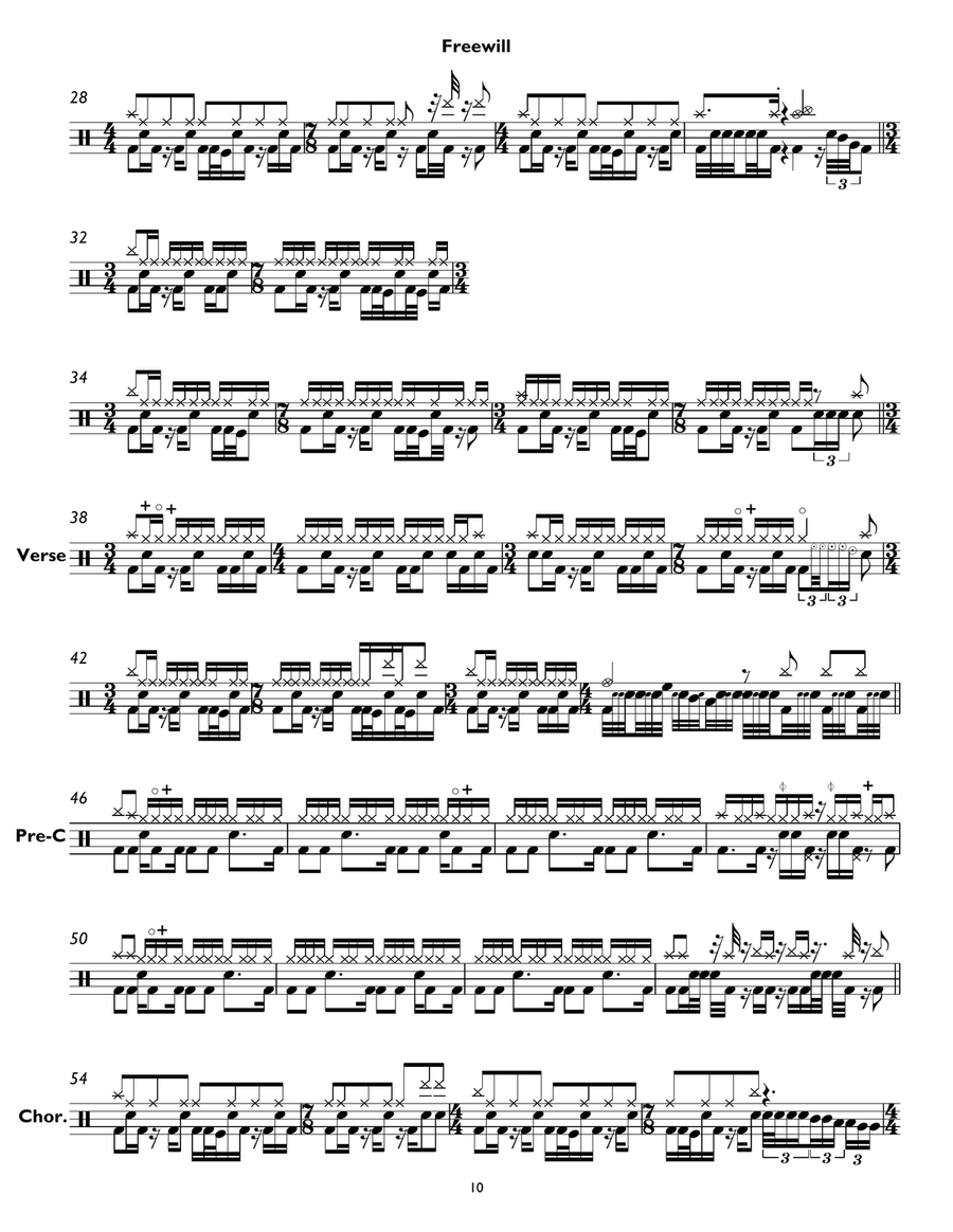 Freewill Drum Set scores gallery preview page 2