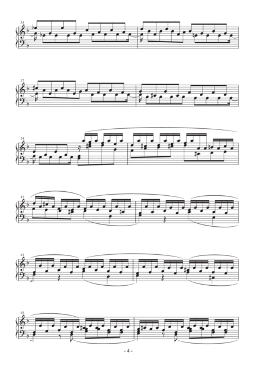Toccata and Fugue in d minor for the left hand, BWV 565 Piano Solo scores gallery preview page 5