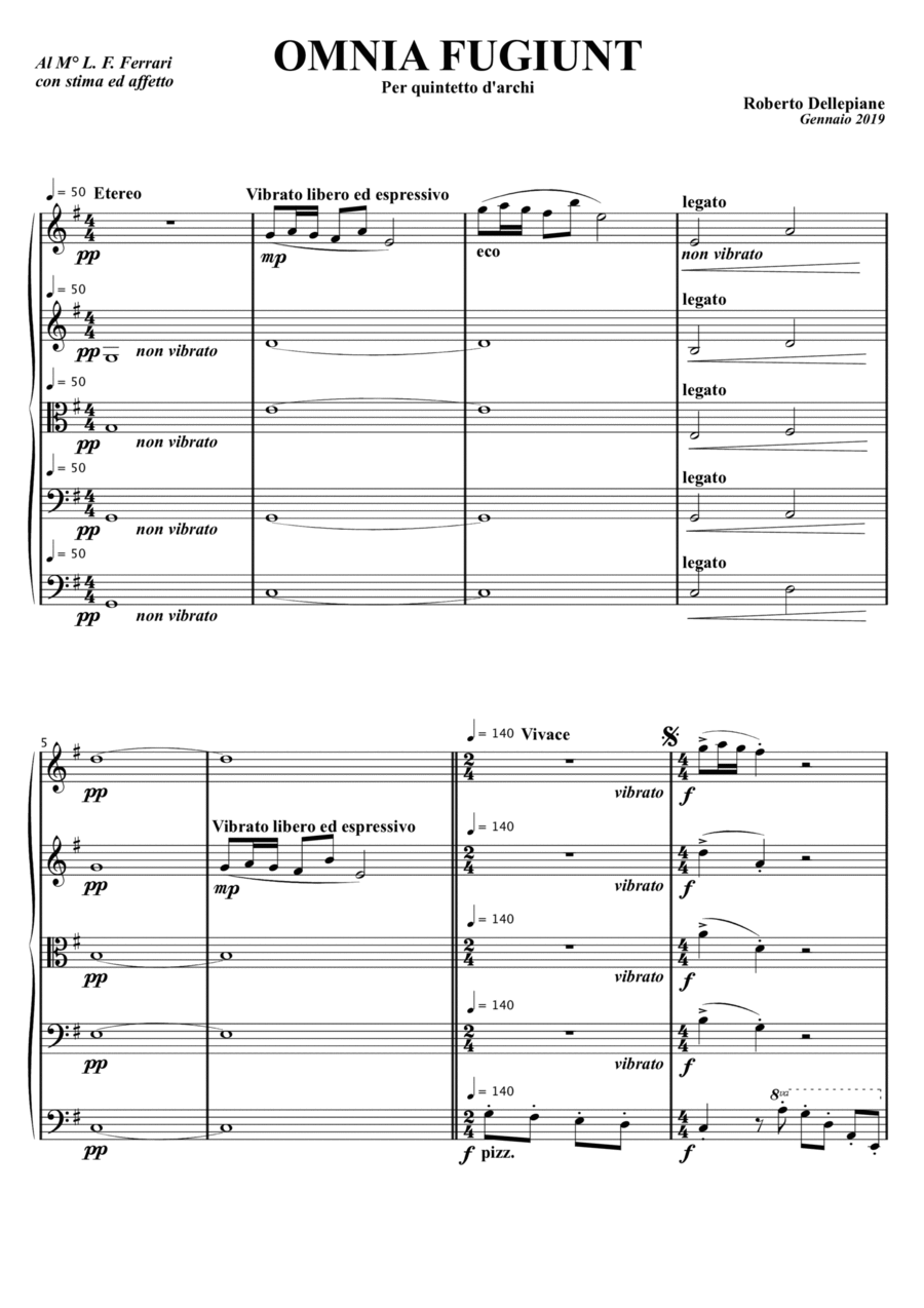 Omnia Fugiunt String Quintet scores gallery preview page 1