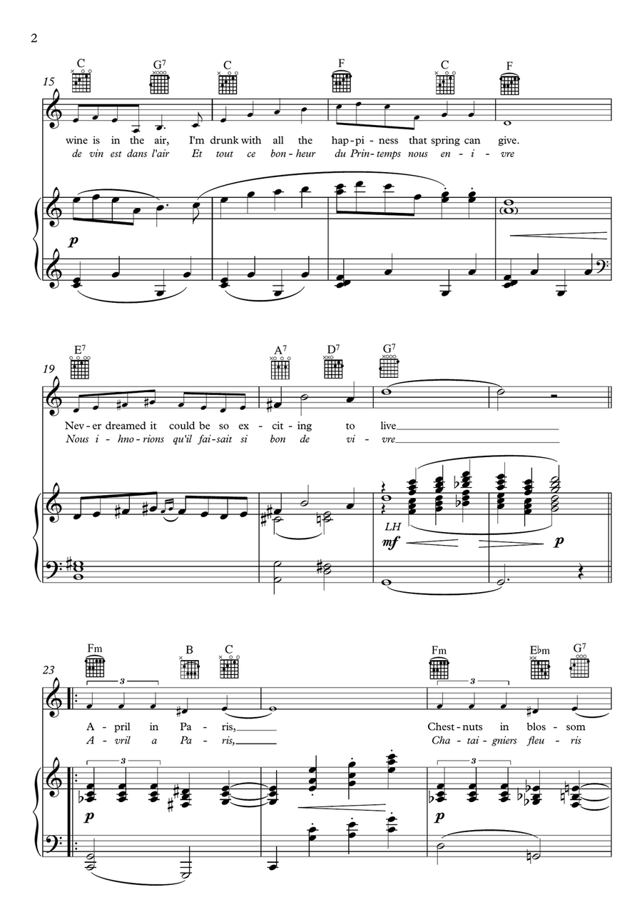 April In Paris Piano, Vocal scores gallery preview page 2
