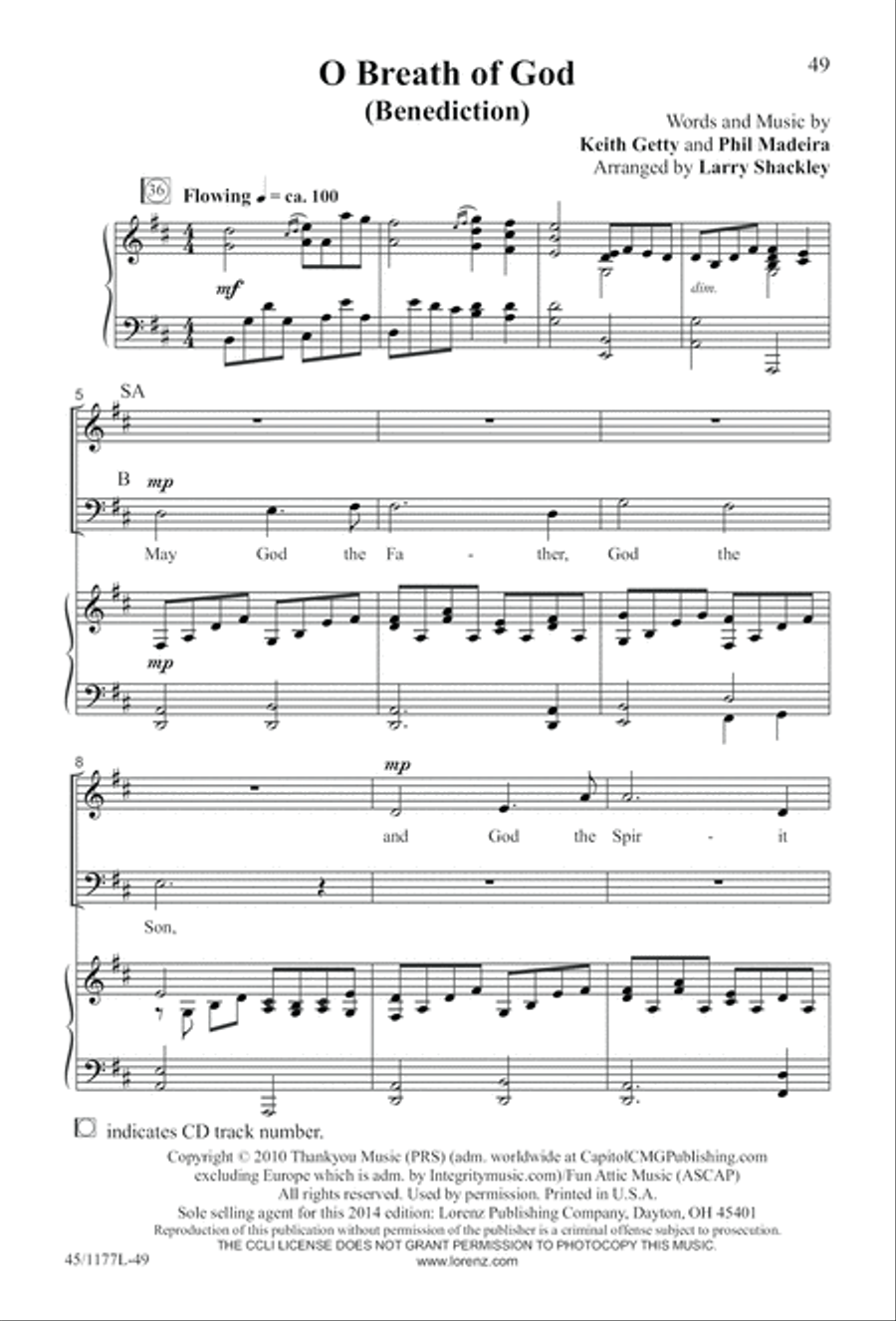 5 Getty Anthems for about 10 Singers 4-Part scores gallery preview page 50