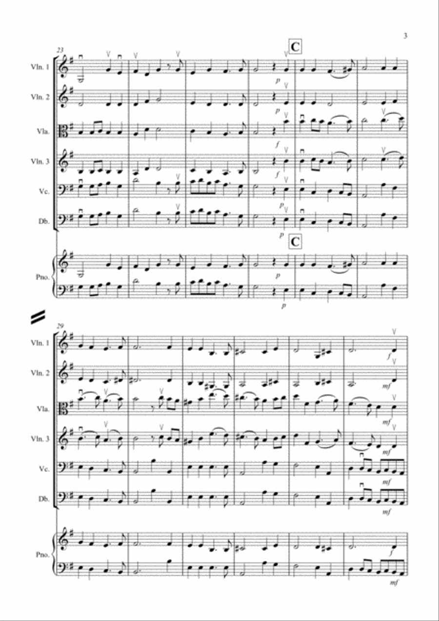 Prelude from Te Deum for String Orchestra String Quartet scores gallery preview page 3