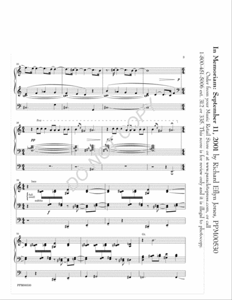 In Memoriam: September 11, 2001 Choir scores gallery preview page 4