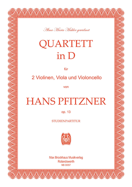 Quartett D-Dur, op. 13