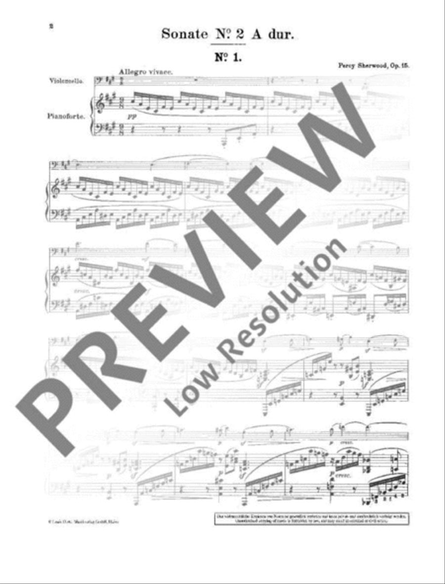 Sonate No. 2 A major Sonate No. 2 A major Piano Accompaniment scores gallery preview page 3