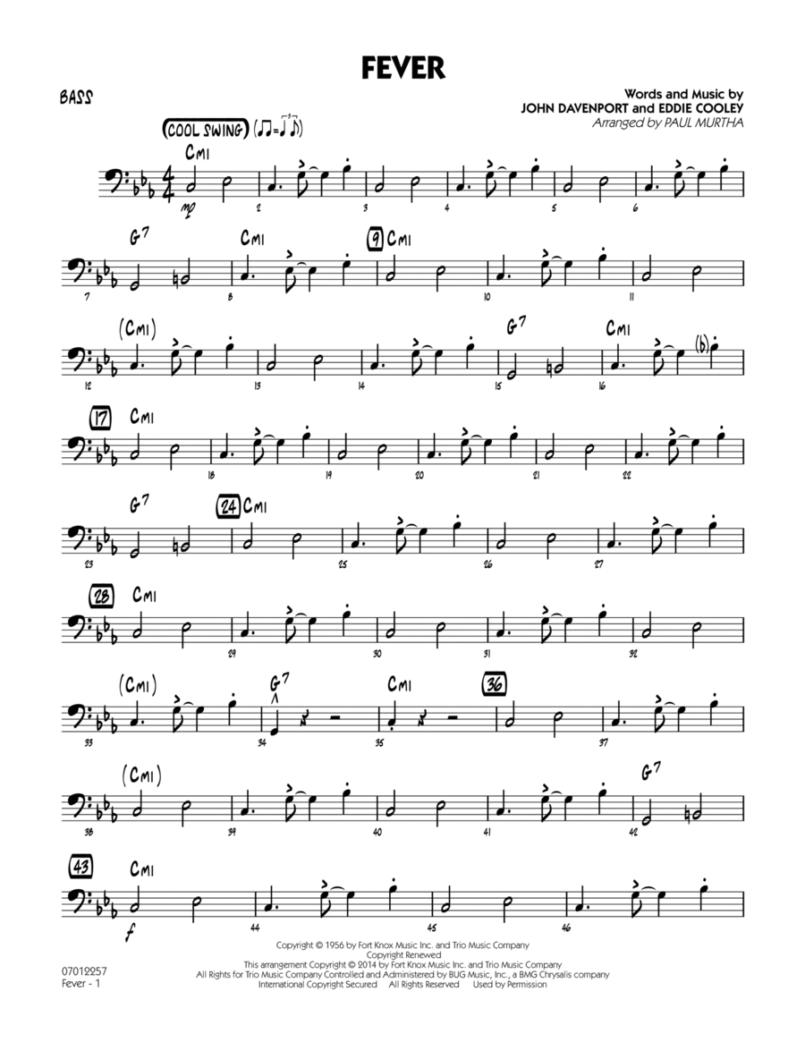 Fever - Bass Jazz Ensemble scores gallery preview page 1