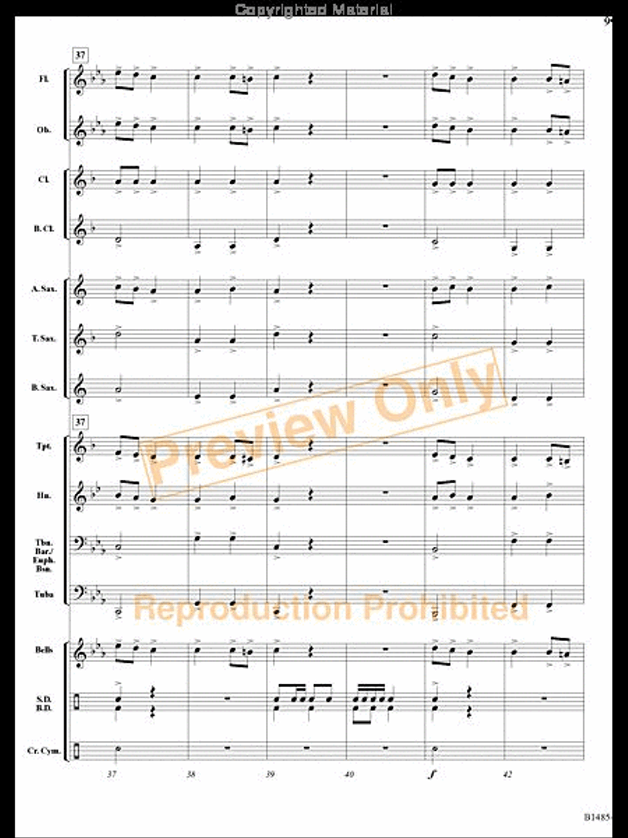 Union March Concert Band scores gallery preview page 8