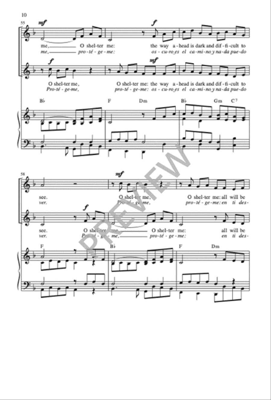 Shelter Me / Protégeme, Two-part edition 2-Part scores gallery preview page 11