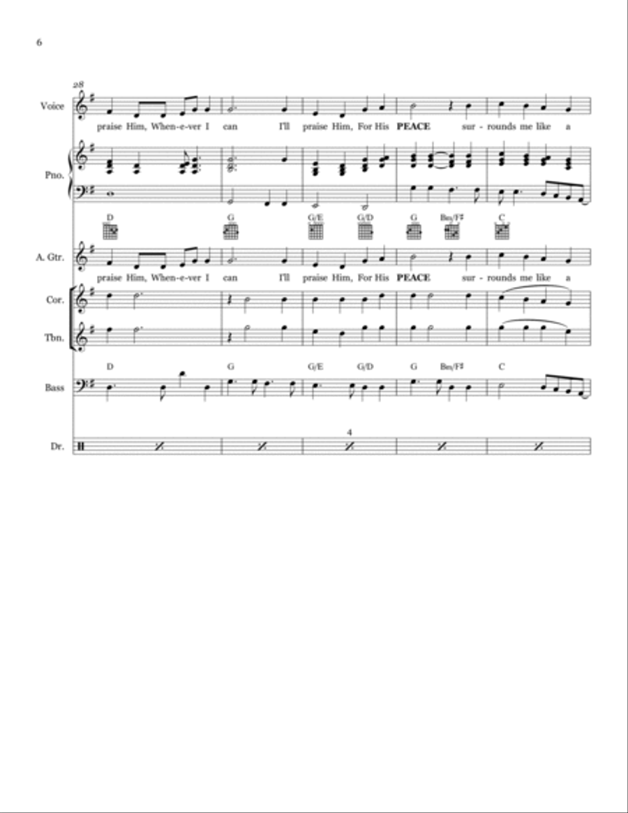 Wherever I am Small Ensemble scores gallery preview page 6