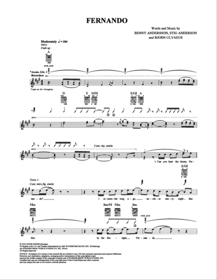 Fernando Electric Guitar scores gallery preview page 1