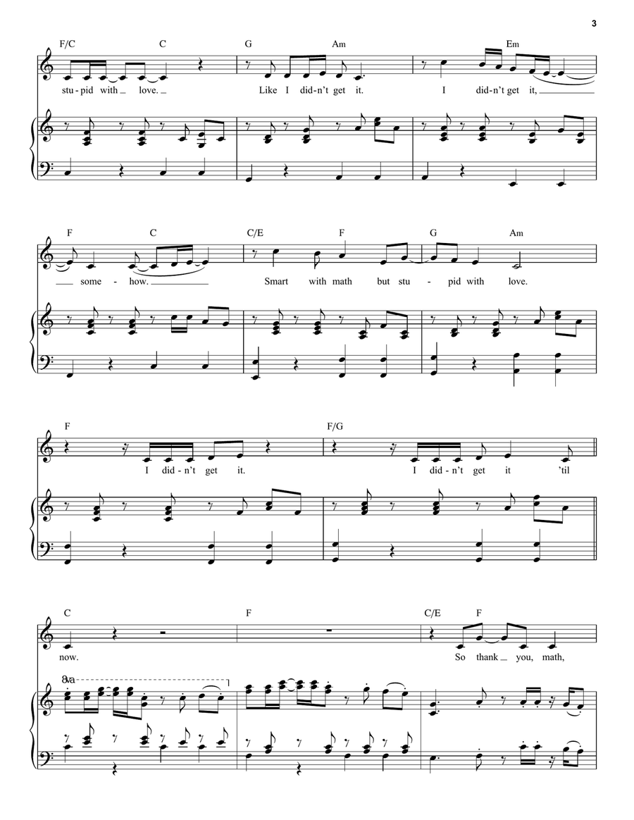 Stupid With Love (from Mean Girls: The Broadway Musical) Voice scores gallery preview page 3