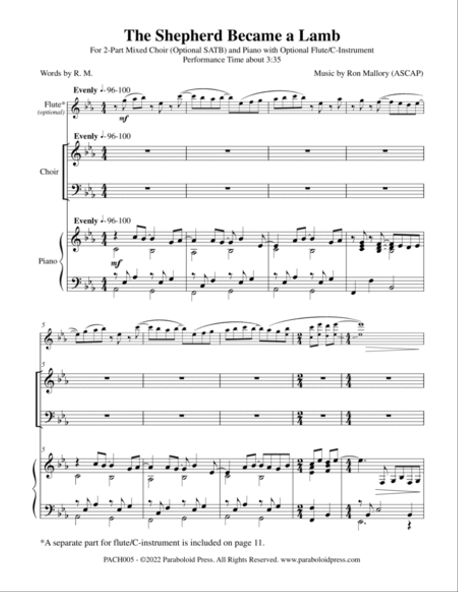 The Shepherd Became a Lamb Choir scores gallery preview page 2